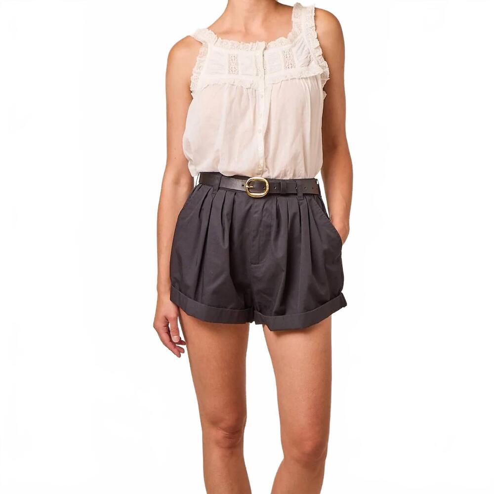 NEW DÔEN paige high waist shorts in black